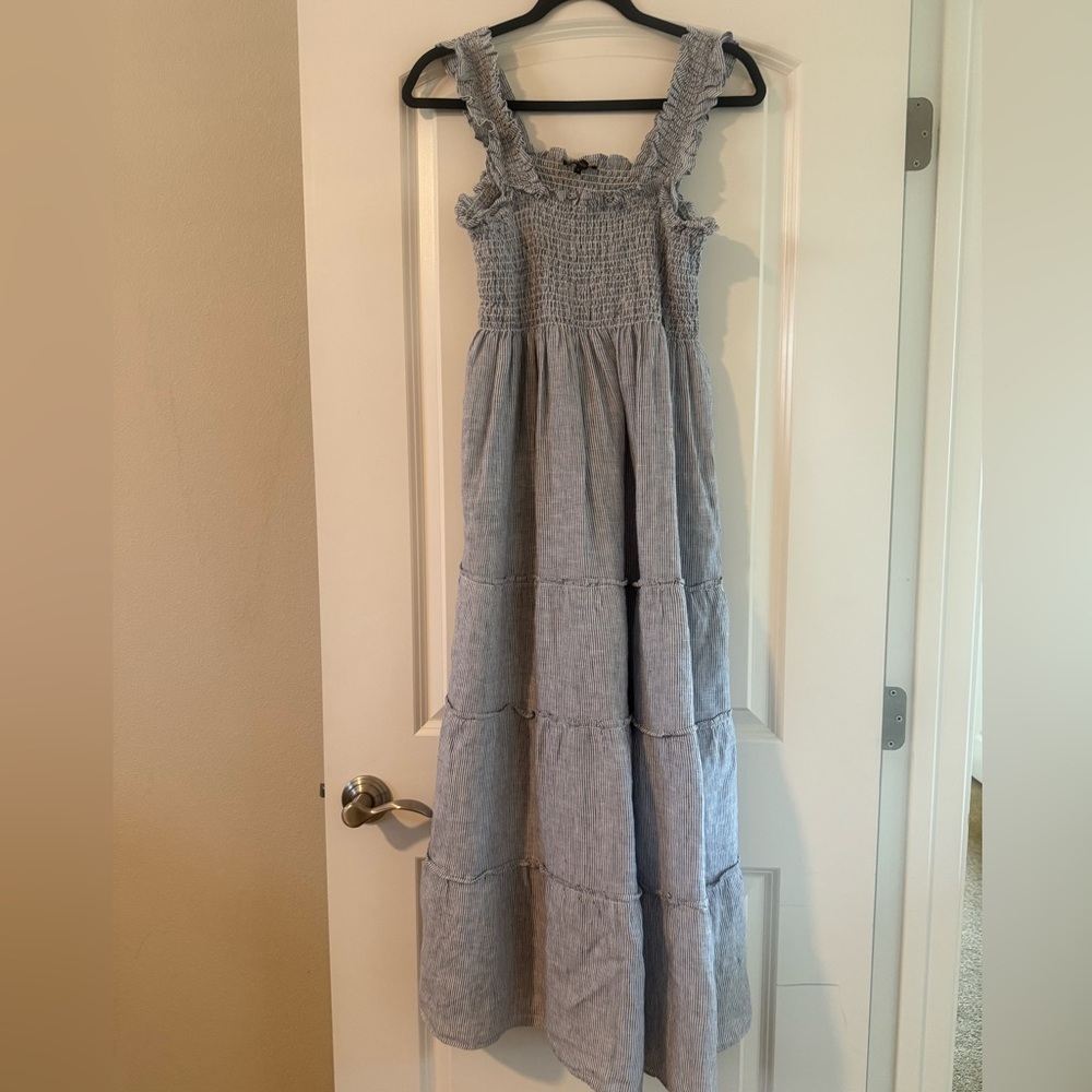 Linen Smocked Sun Dress